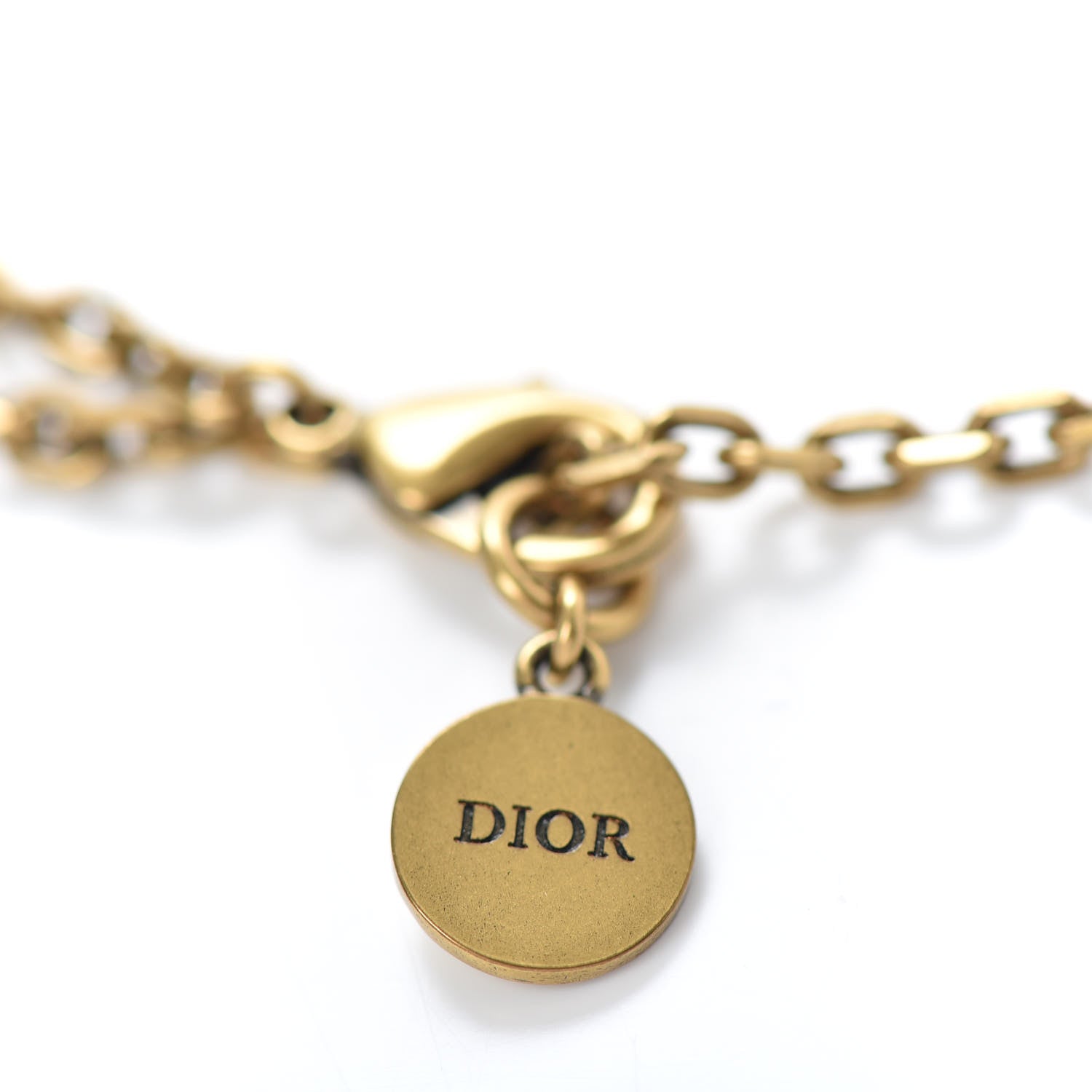 Christian Dior Metal Star J'adior Multi Strand Necklace Aged Gold 5 of 5