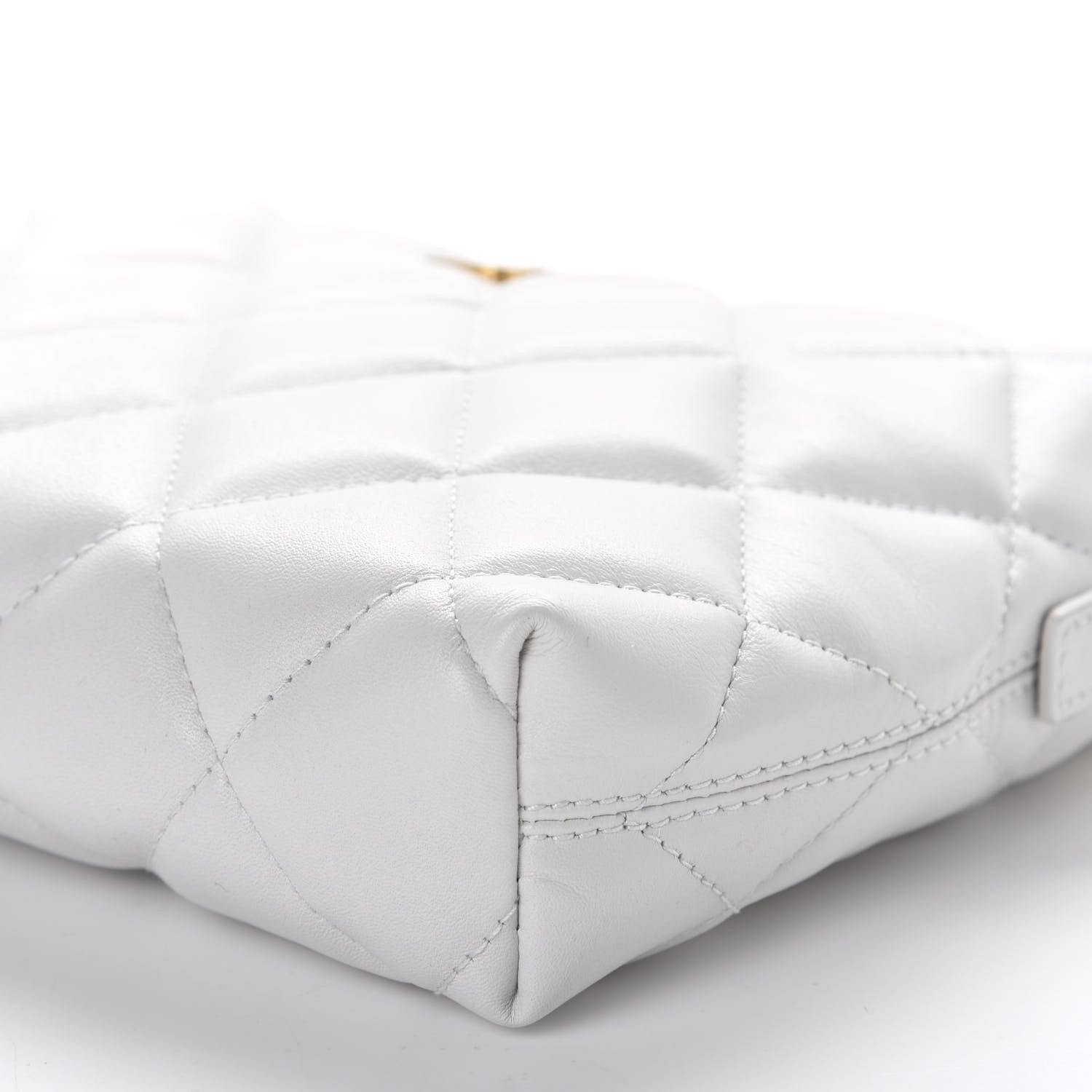 Balenciaga Nappa Calfskin Quilted Touch B Camera Shoulder Bag White 7 of 11