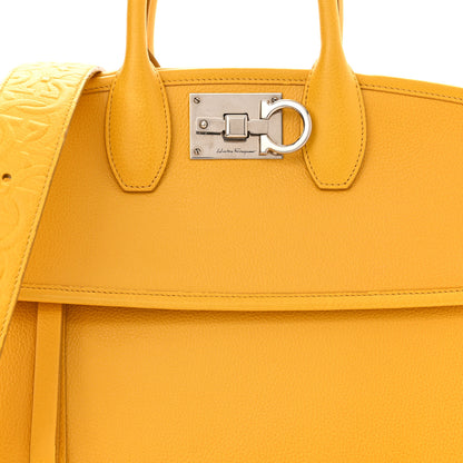 Salvatore Ferragamo Calfskin The Studio Bag Sunshine 8 of 11