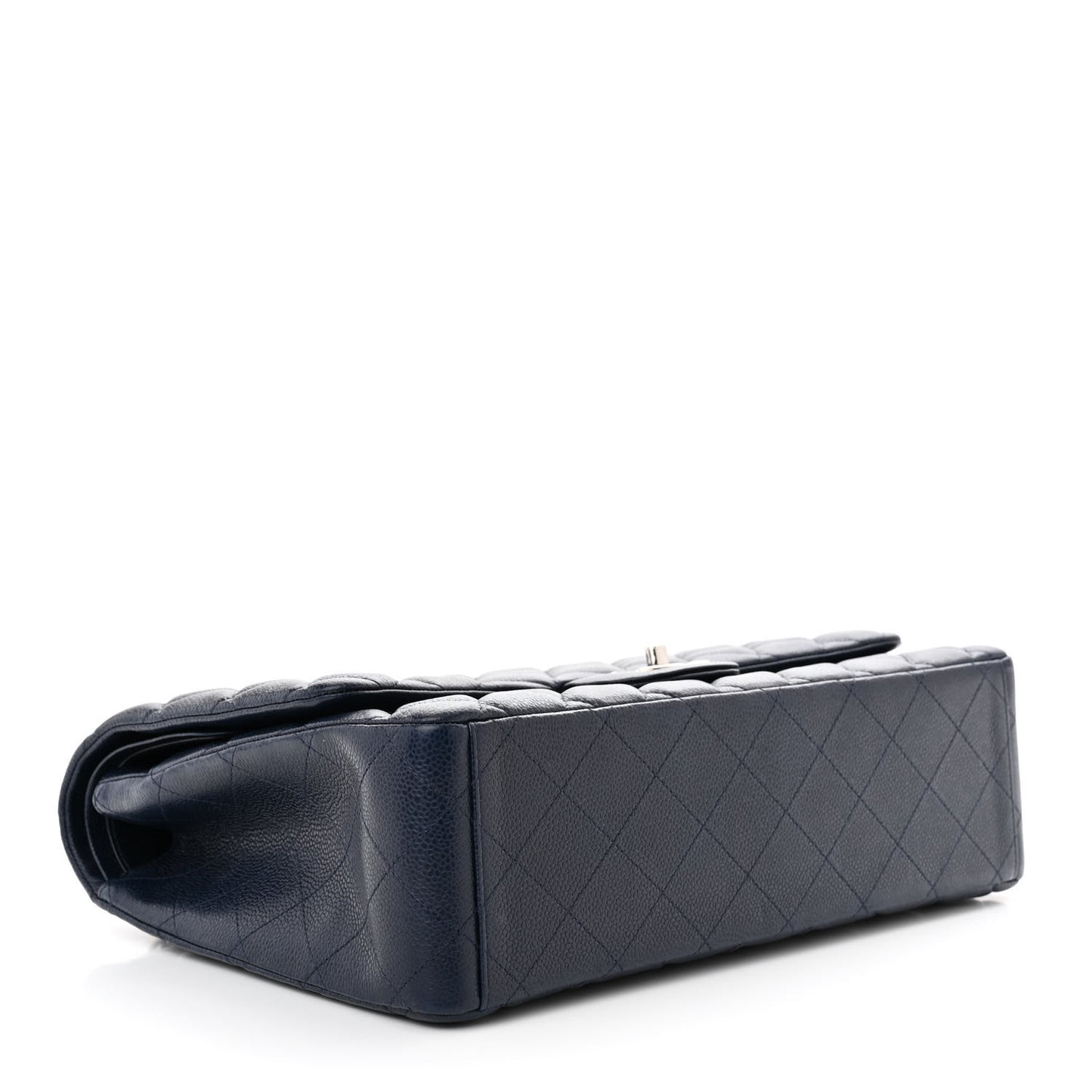 Caviar Quilted Maxi Double Flap Blue