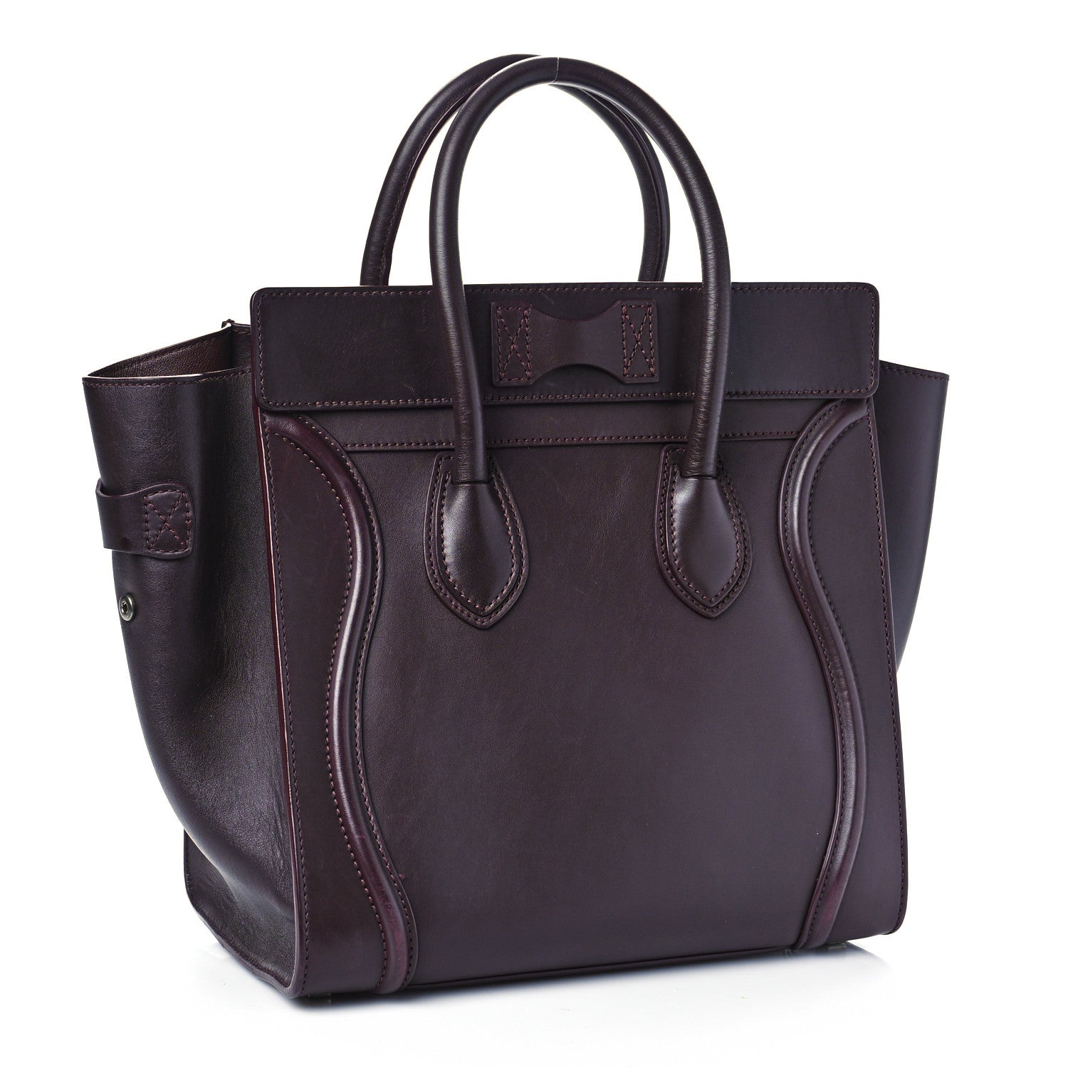 Celine Smooth Calfskin Mini Luggage Burgundy 3 of 9