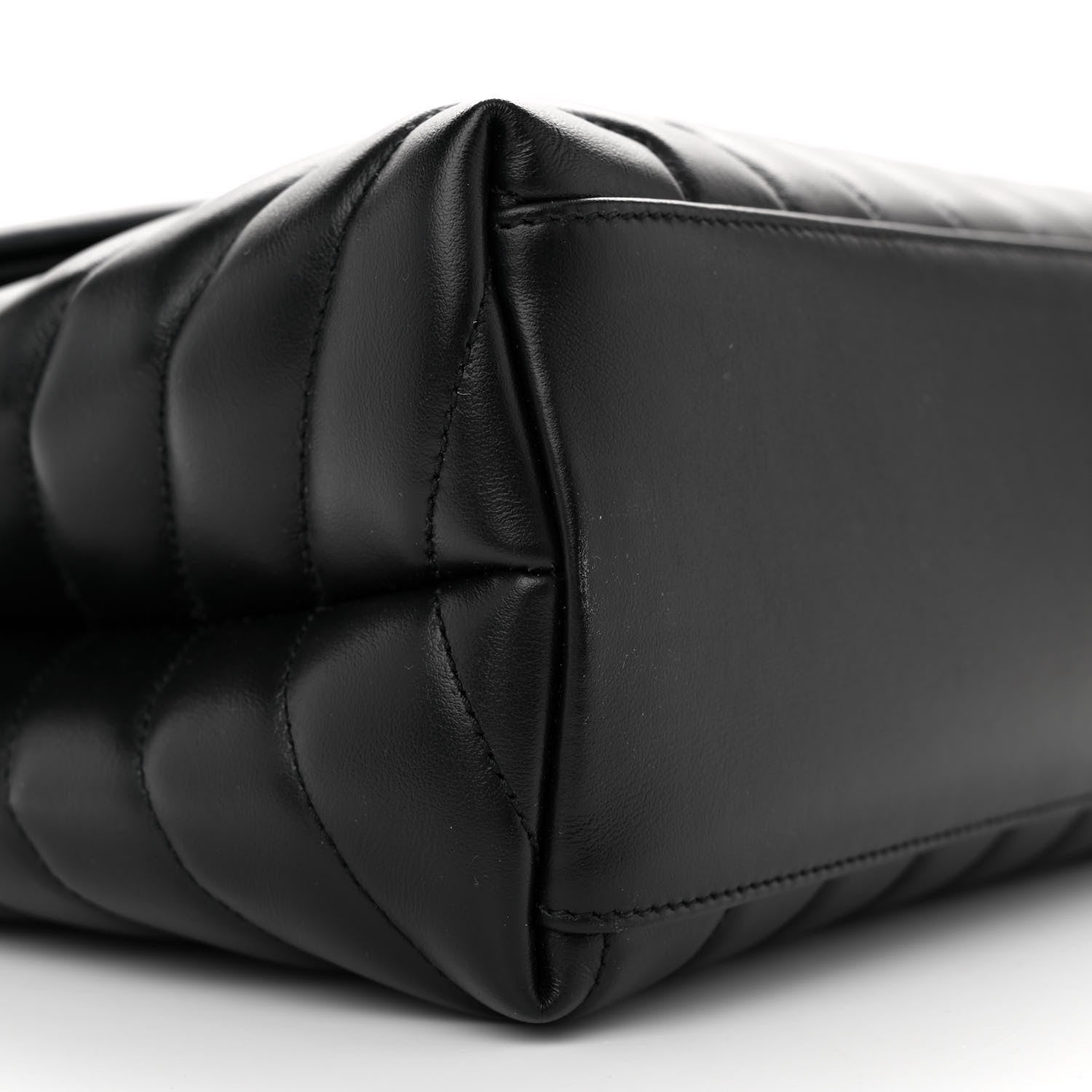 Saint Laurent Calfskin Y Quilted Monogram Monochrome Medium Loulou Chain Satchel Black 9 of 11