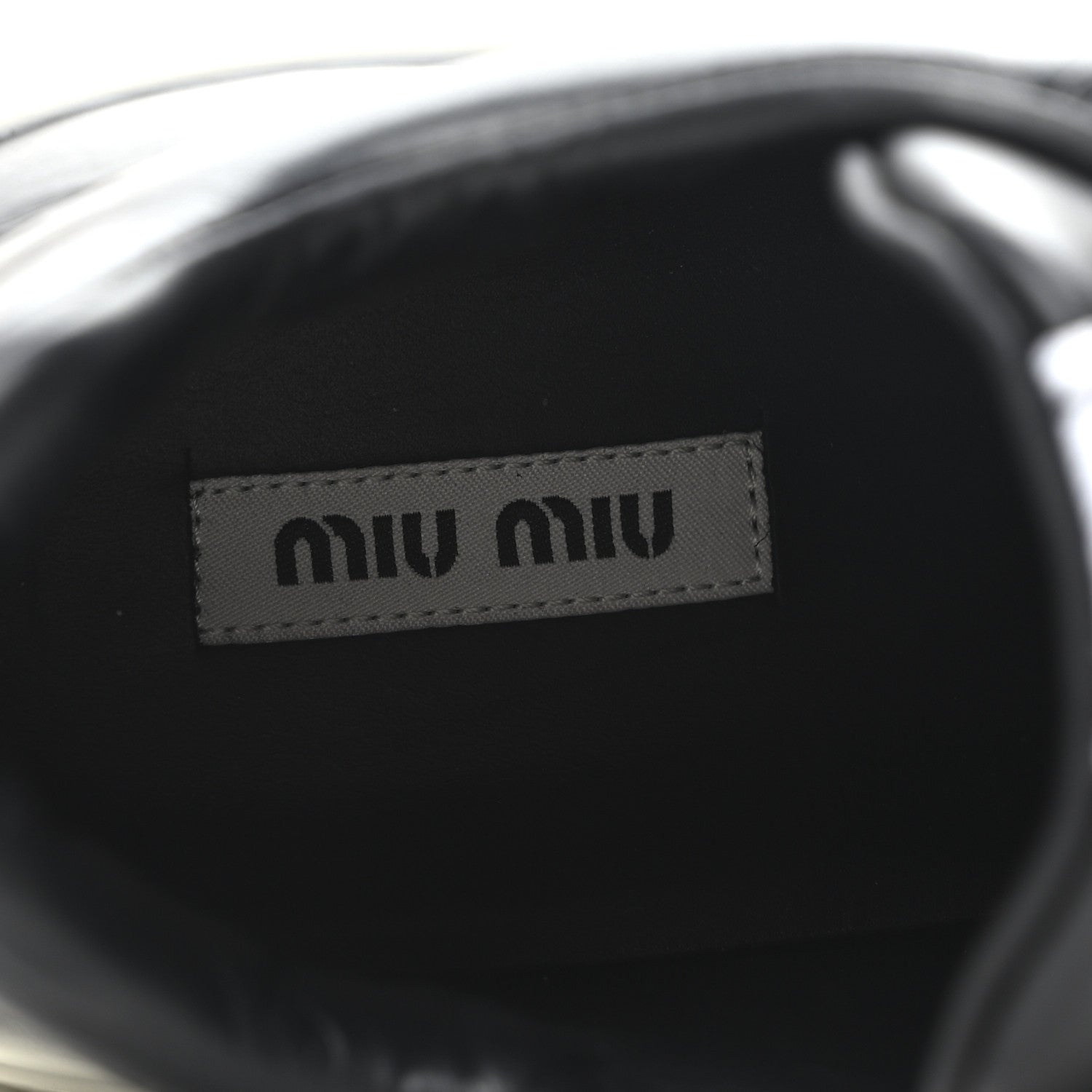 Miu Miu Vitello Soft 2 Logo Platform Sneakers 39 Black 8 of 9
