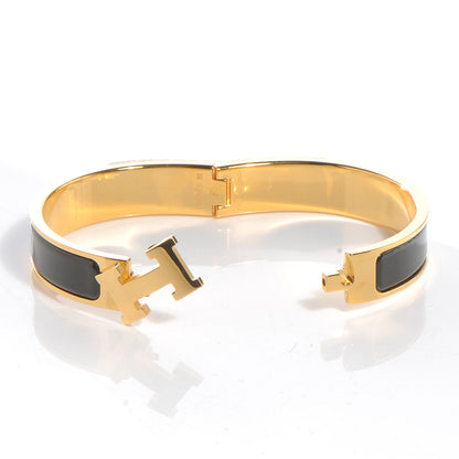 Hermes Enamel Narrow Clic Clac H Bracelet PM Black 4 of 5