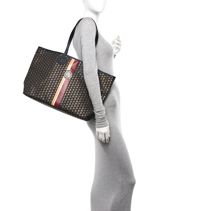 Moynat Canvas 1920 Calfskin Oh! Tote Ruban GM Carbon Bronze Ochre Bordeaux 2 of 10