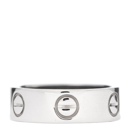 Cartier 18K White Gold 5.5mm LOVE Ring 48 4.5 3 of 4