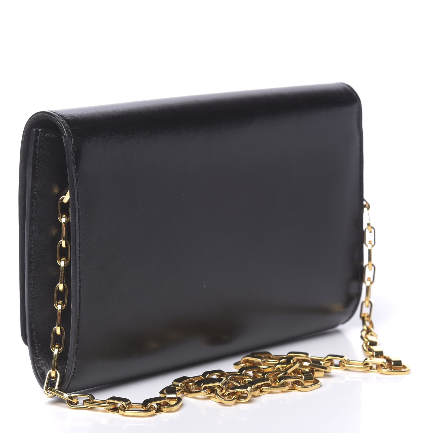 Louis Vuitton Calfskin Chain Louise MM Black 3 of 9