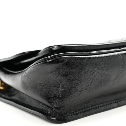 Saint Laurent Crinkled Calfskin Matelasse Monogram Baby Niki Chain Satchel Black 8 of 9