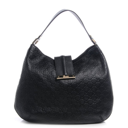 Gucci Guccissima New Ladies Web Large Hobo Black 1 of 8
