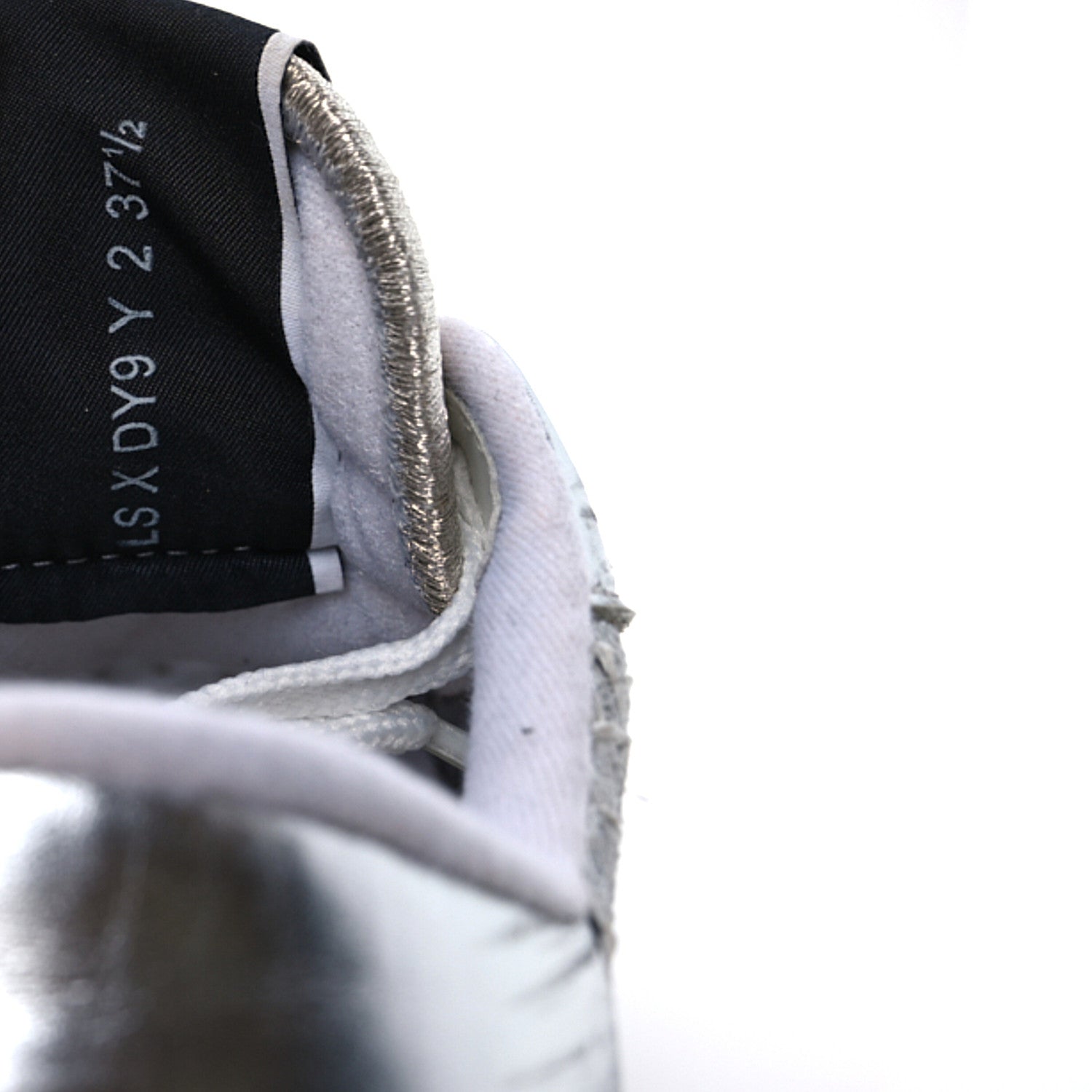 Valentino Garavani Metallic Calfskin Lace Mesh Lacerunner Sneaker 37.5 Silver Pastel Gray 10 of 15