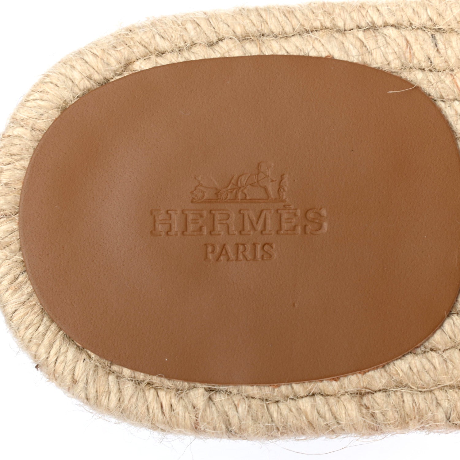 Hermes Calfskin Antigua Espadrille Sandals 41 Naturel Safari 7 of 8