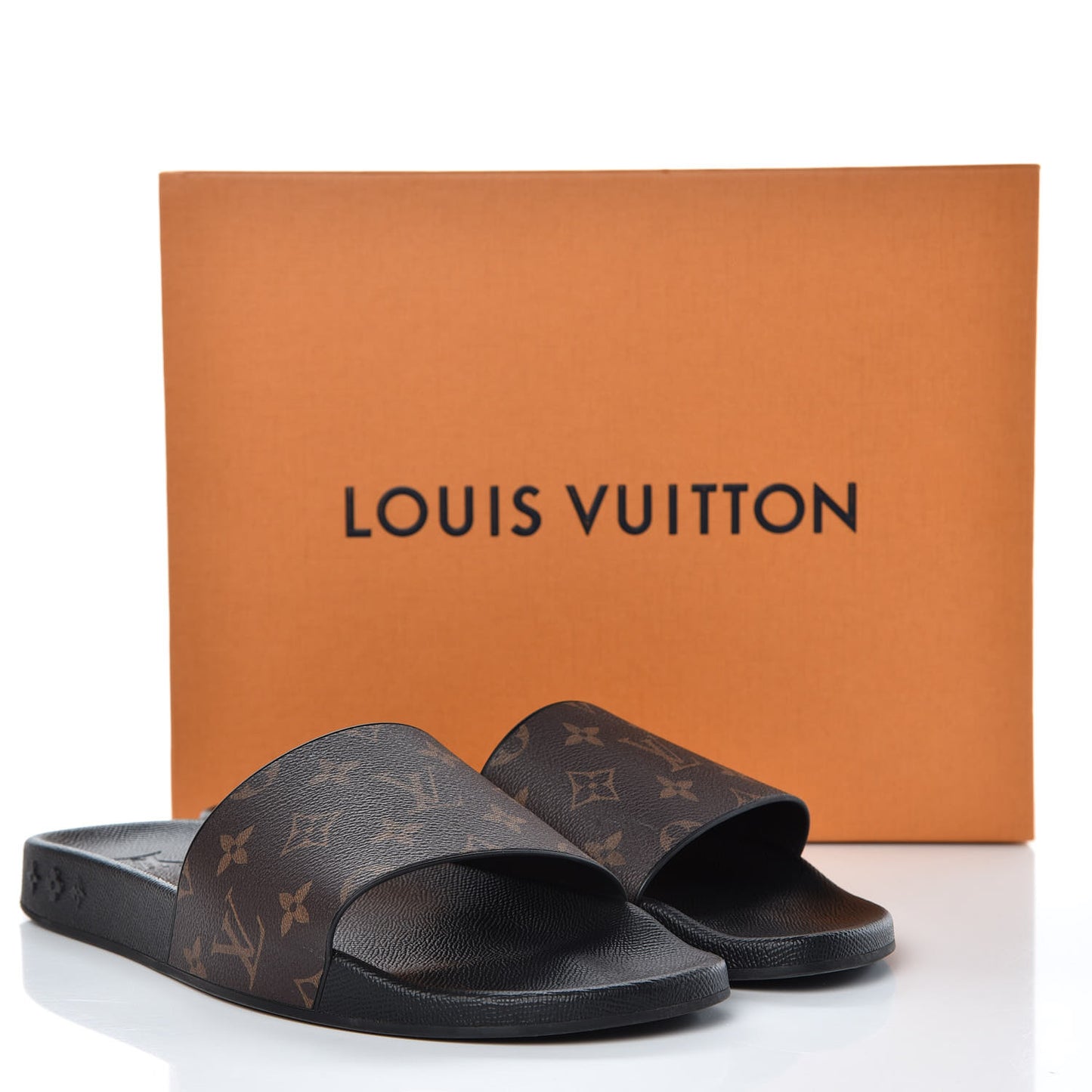 Rubber Monogram Mens Waterfront Mules 10 Macassar