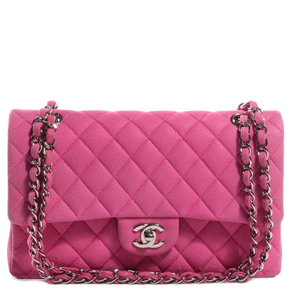 Chanel Iridescent Caviar Quilted Medium Double Flap Pink 1 of 8