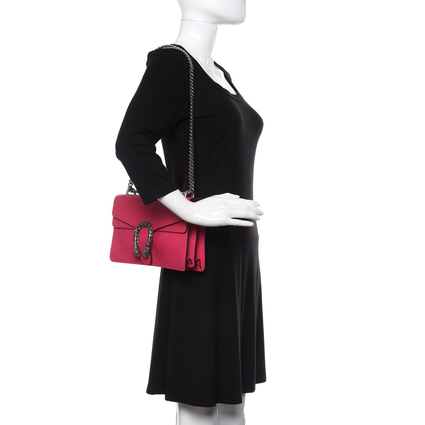 Dollar Calfskin Small Dionysus Shoulder Bag Box Pink