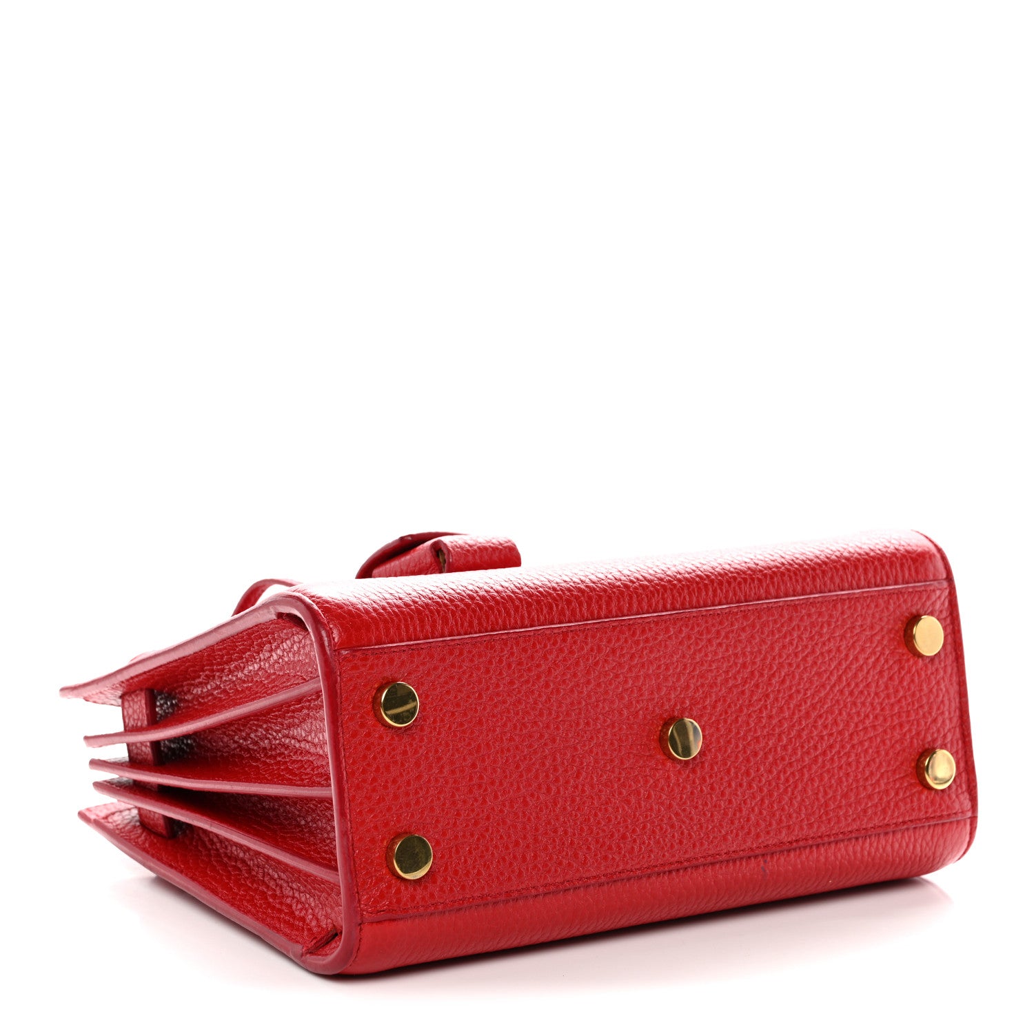 Saint Laurent Grained Calfskin Nano Sac De Jour Souple Lipstick Red 4 of 11