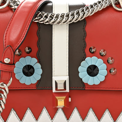 Fendi Vitello Liberty Lucido Catalan Mirror Hypnoteyes Studded Small Kan I Shoulder Bag Bloody Mary Carbone Multicolor 8 of 13