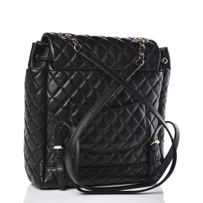 Chanel Lambskin Quilted Large Urban Spirit Backpack Black 3 of 13