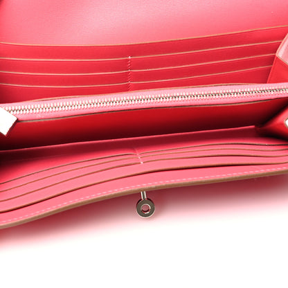 Hermes Tadelakt Kelly Longue Wallet Rose Lipstick 5 of 11