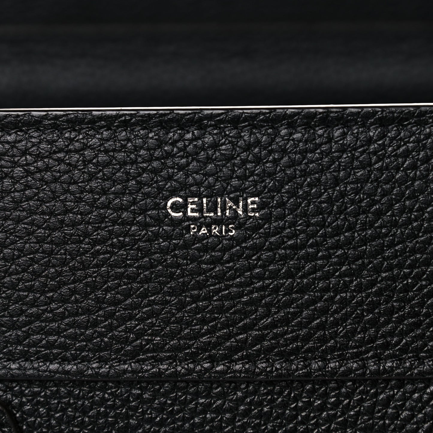 Drummed Calfskin Micro Luggage Black