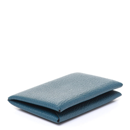 Hermes Chevre Mysore Calvi Card Case Vert Bosphore 4 of 8