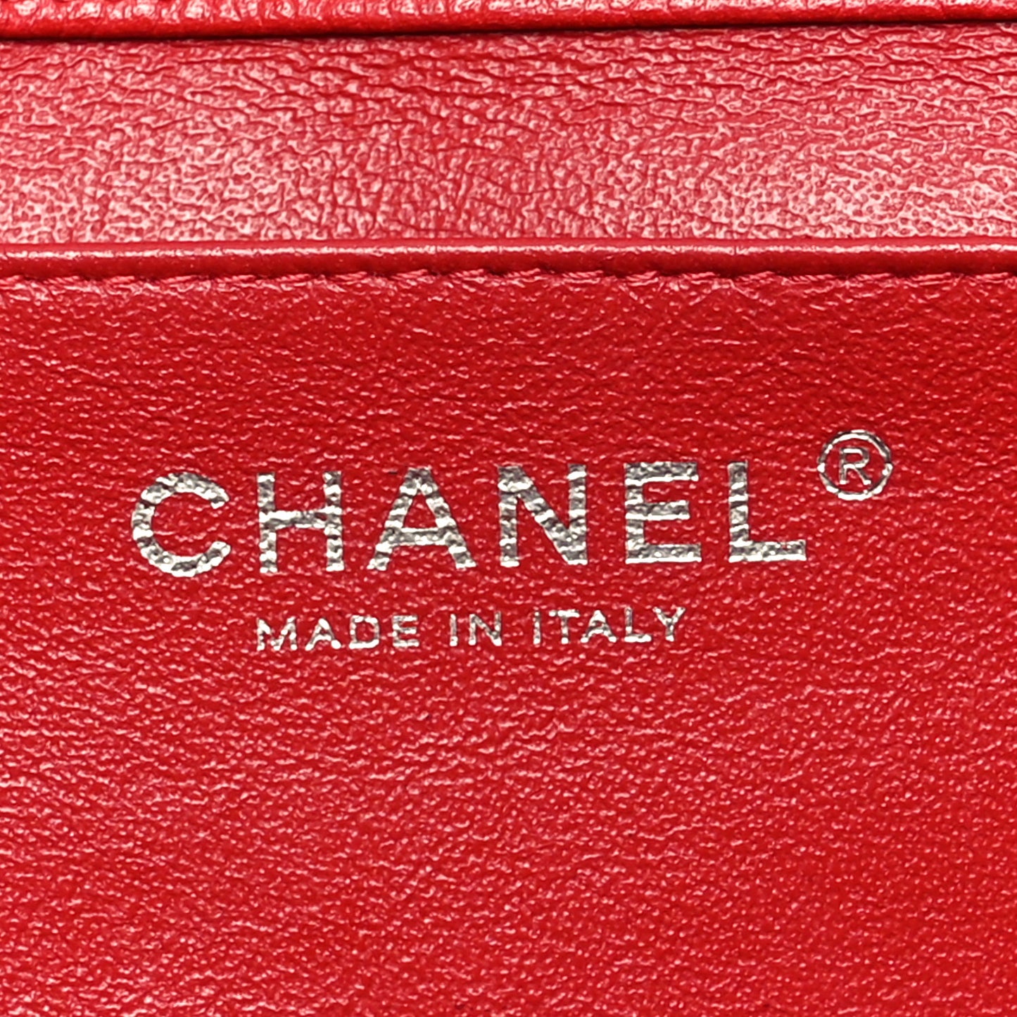 Caviar Quilted Clutch With Chain Flap Red