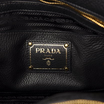 Prada Vitello Daino Shopping Tote Black 7 of 11