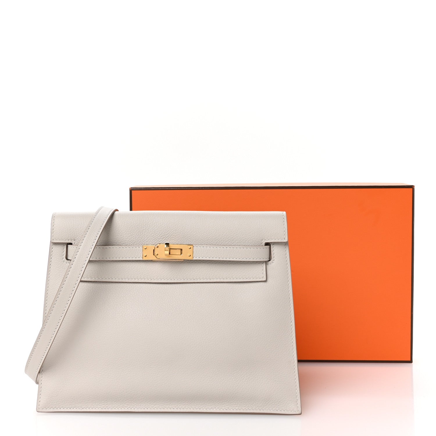 Hermes Evercolor Kelly Danse II Belt Bag Gris Perle 11 of 12