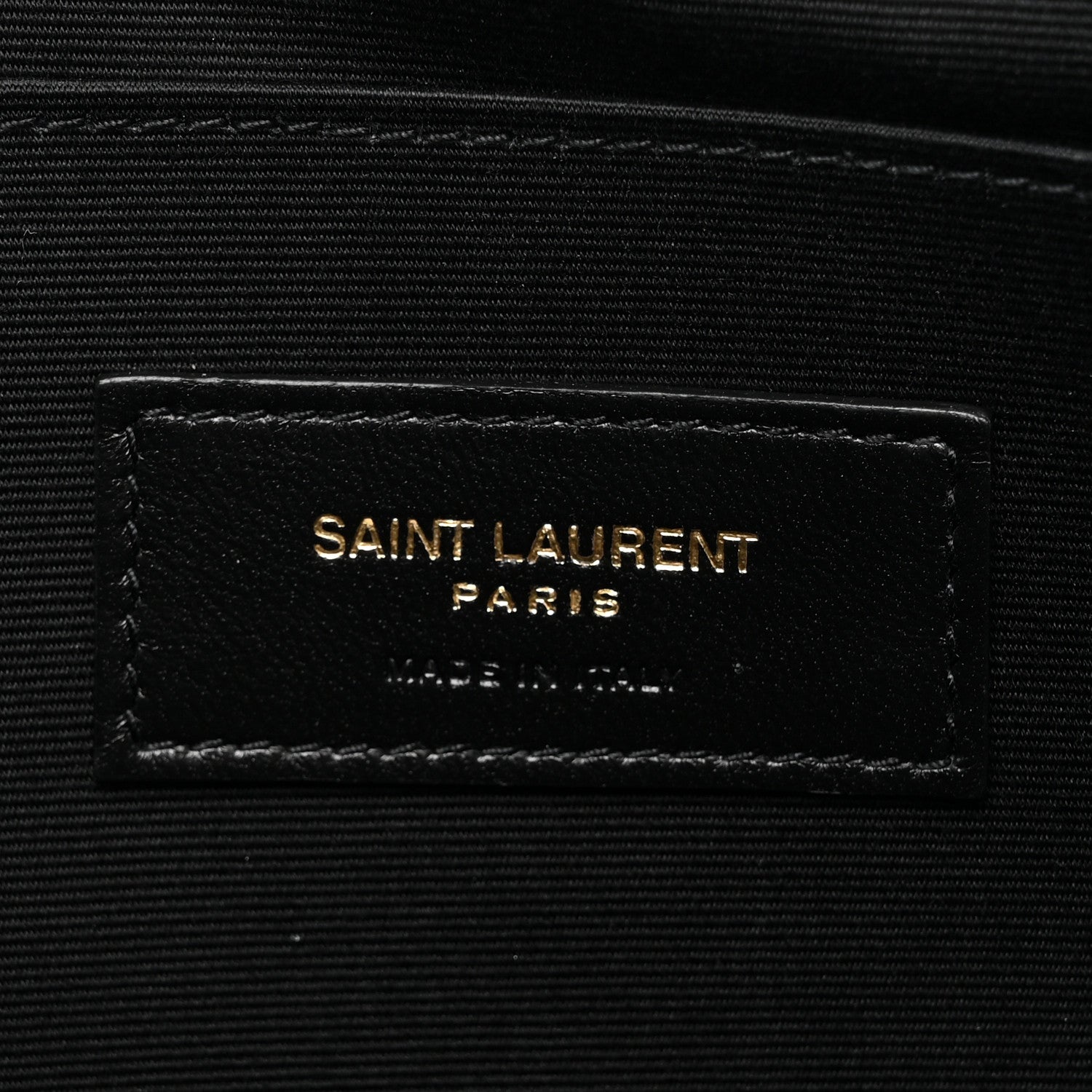 Saint Laurent Calfskin Matelasse Chevron Monogram Document Holder Black 6 of 9