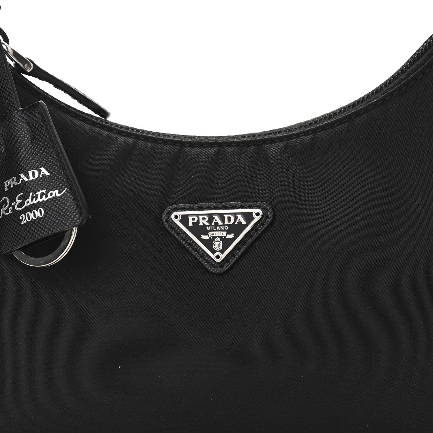 Prada Tessuto Nylon Mini Re-Edition 2000 Bag Black 7 of 9