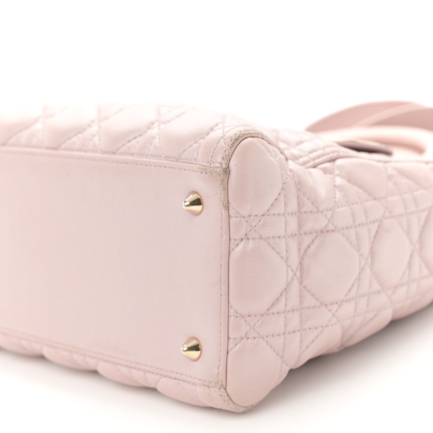Metallic Lambskin Cannage Medium Lady Dior Lotus