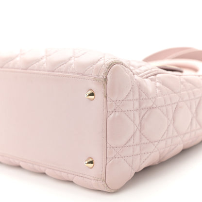 Christian Dior Metallic Lambskin Cannage Medium Lady Dior Lotus 10 of 13