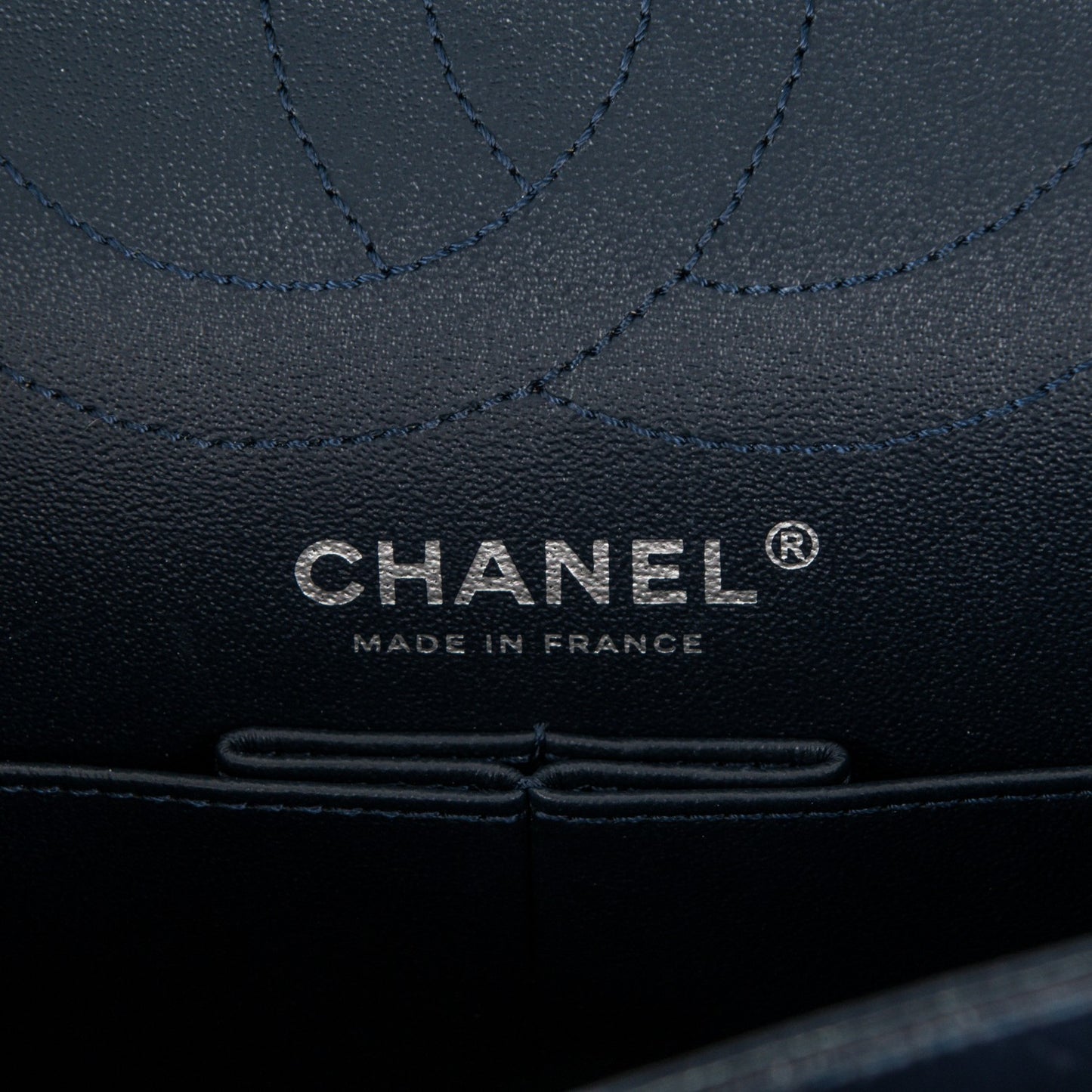 Glazed Calfskin Quilted 2.55 Reissue 226 Flap Dark Navy Blue
