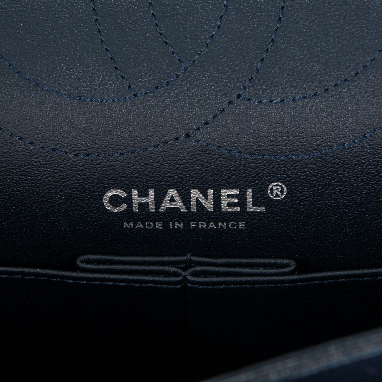 Chanel Glazed Calfskin Quilted 2.55 Reissue 226 Flap Dark Navy Blue 6 of 7