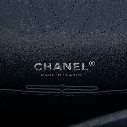 Chanel Glazed Calfskin Quilted 2.55 Reissue 226 Flap Dark Navy Blue 6 of 7