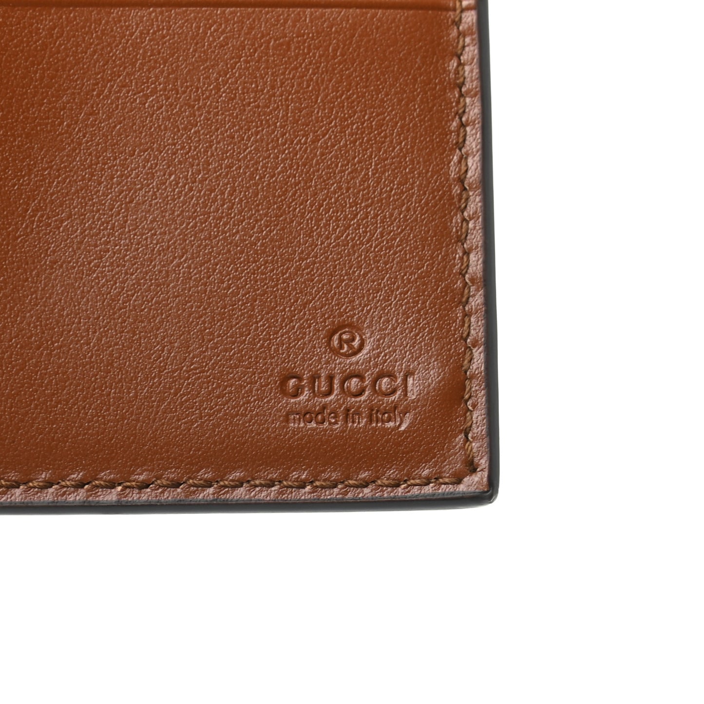 Plutone Calfskin Logo Bi-Fold Wallet Cuir