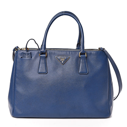 Prada Saffiano Lux Medium Tote Bluette 1 of 18