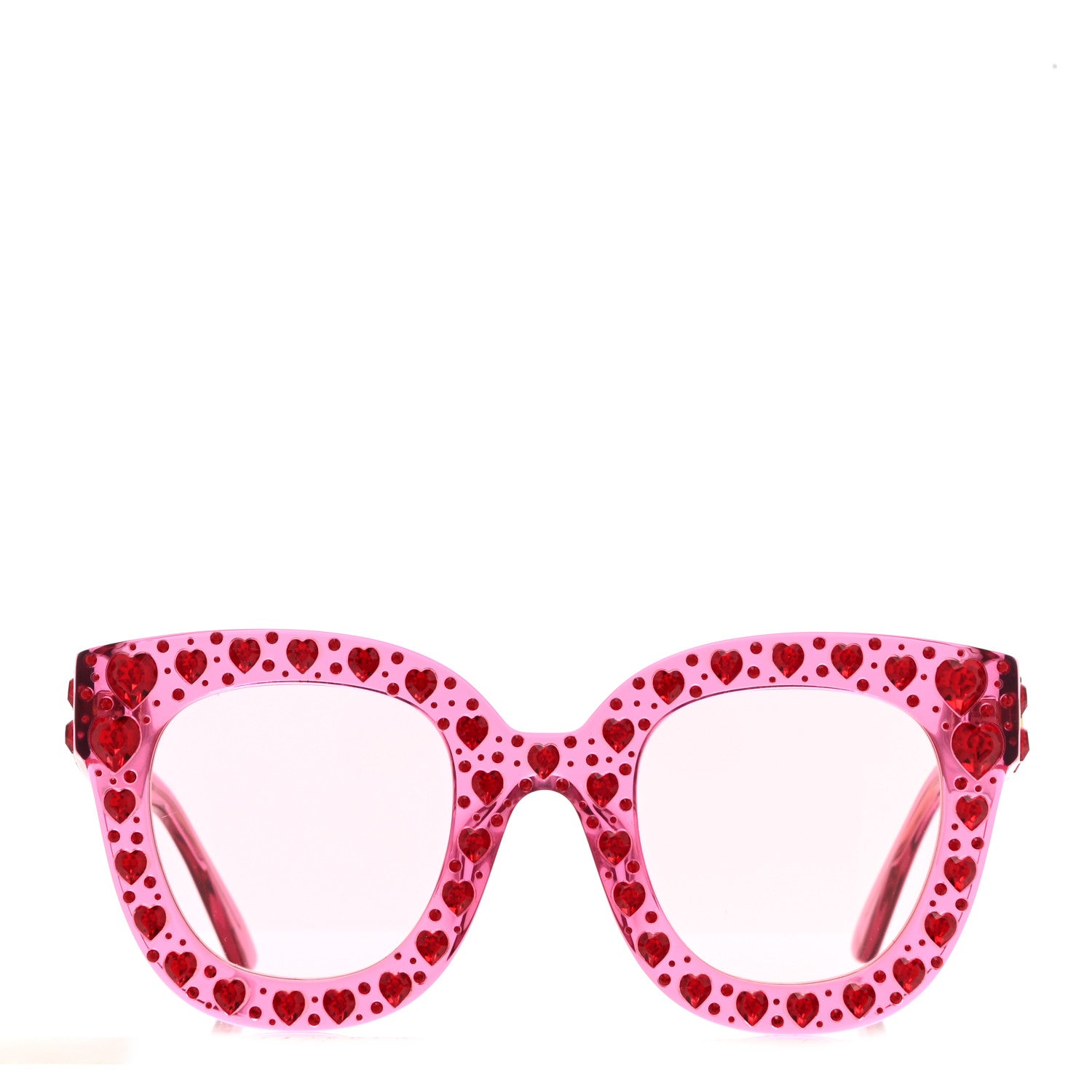 Gucci Acetate Crystal Oversize Sunglasses GG0116S Pink 2 of 8