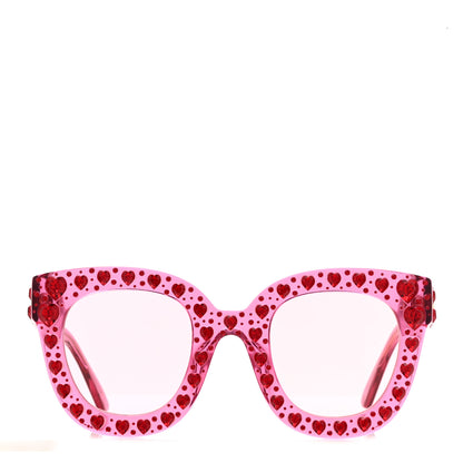 Gucci Acetate Crystal Oversize Sunglasses GG0116S Pink 2 of 8