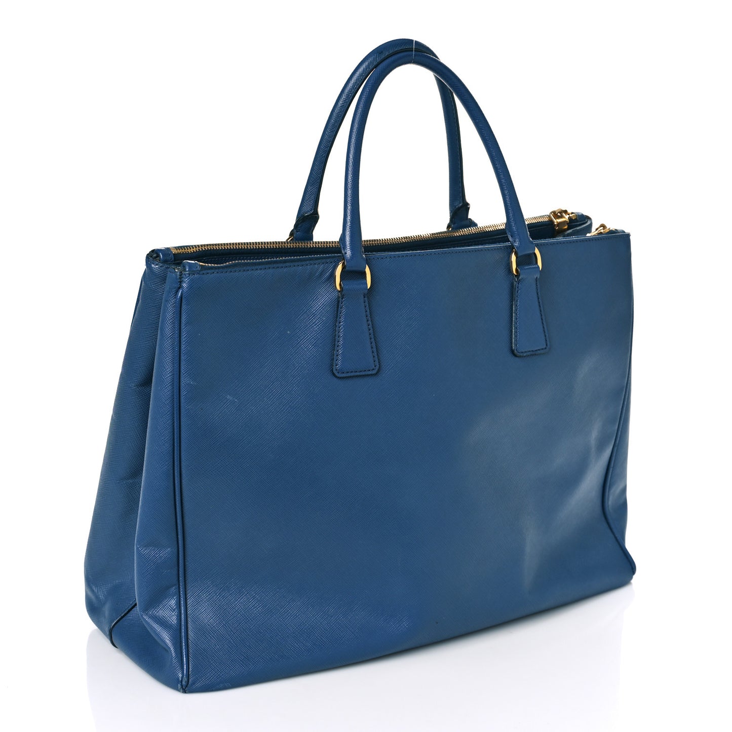Saffiano Lux Extra Large Galleria Double Zip Tote Bluette