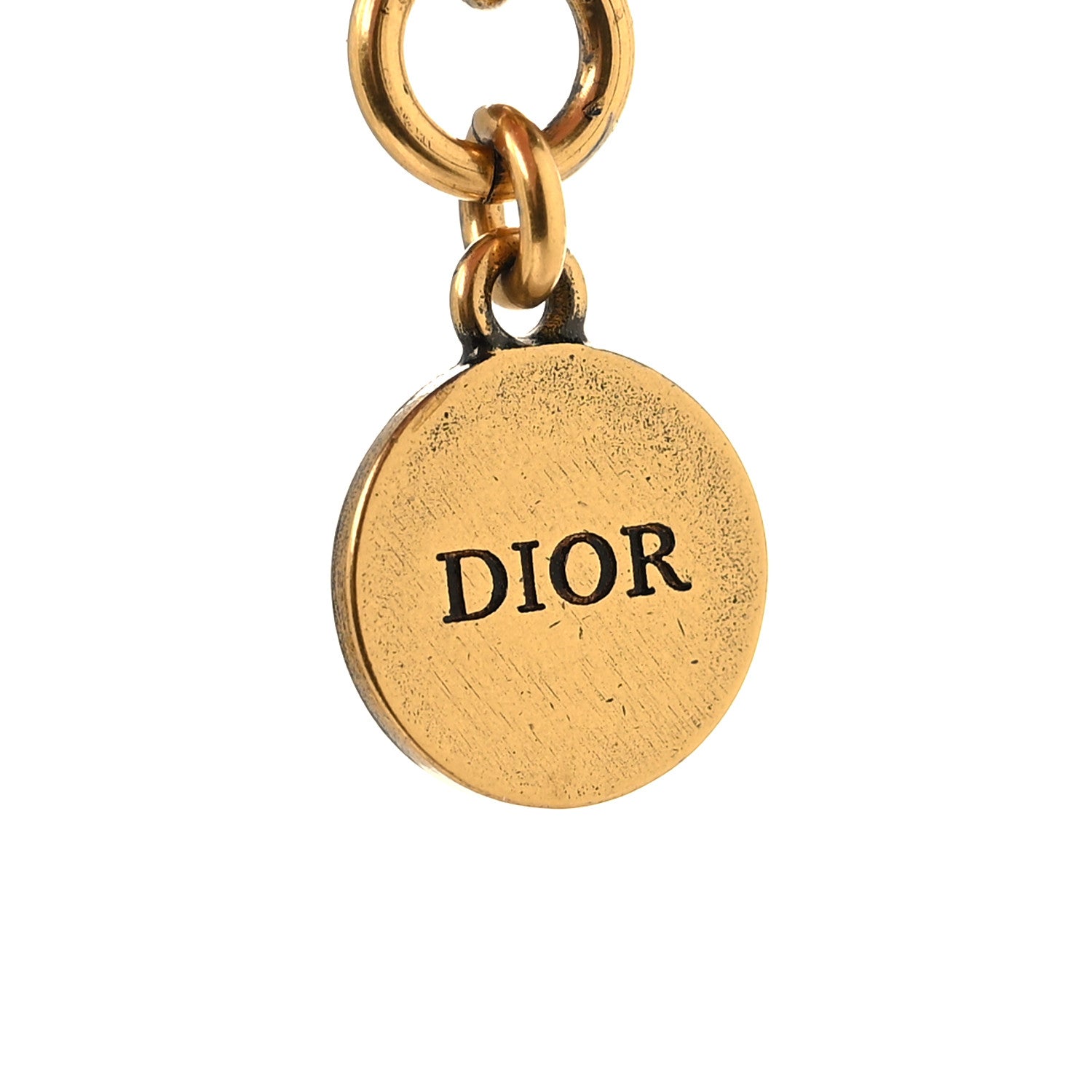 Christian Dior Metal Pearl Crystal J'Adior Choker Necklace Antique Gold 5 of 5