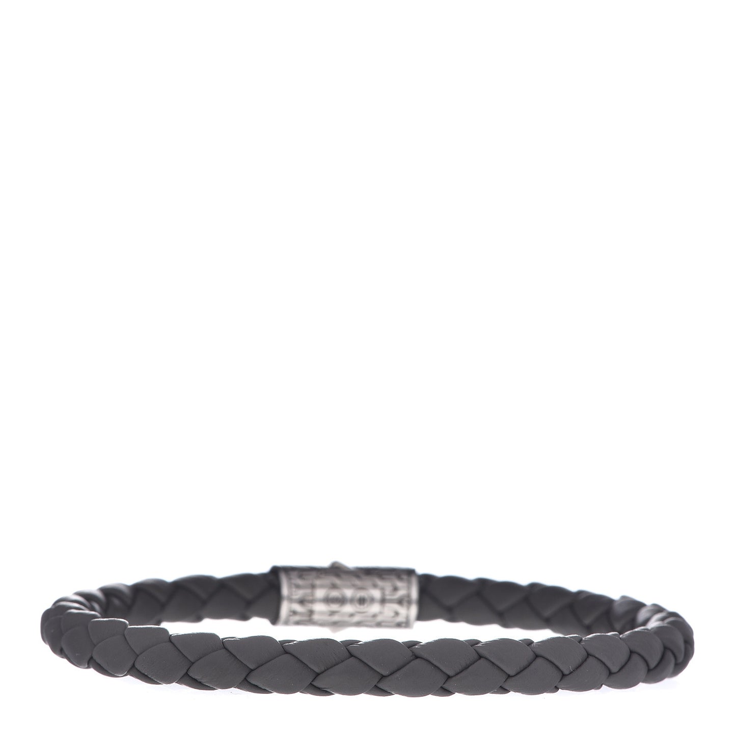 Sterling Silver Clafskin Classic Chain Woven Bracelet Grey
