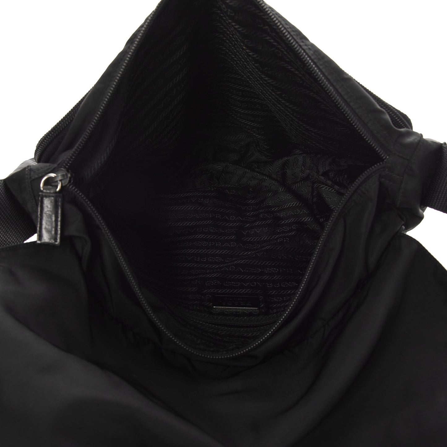 Nylon Vela Messenger Bag Black