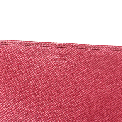 Prada Saffiano Metal Oro Chain Wallet Peonia 5 of 11