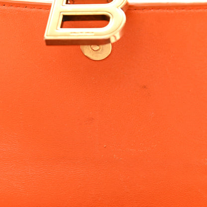 Balenciaga Shiny Calfskin Crocodile Embossed Small Hourglass Top Handle Bag Orange 13 of 14