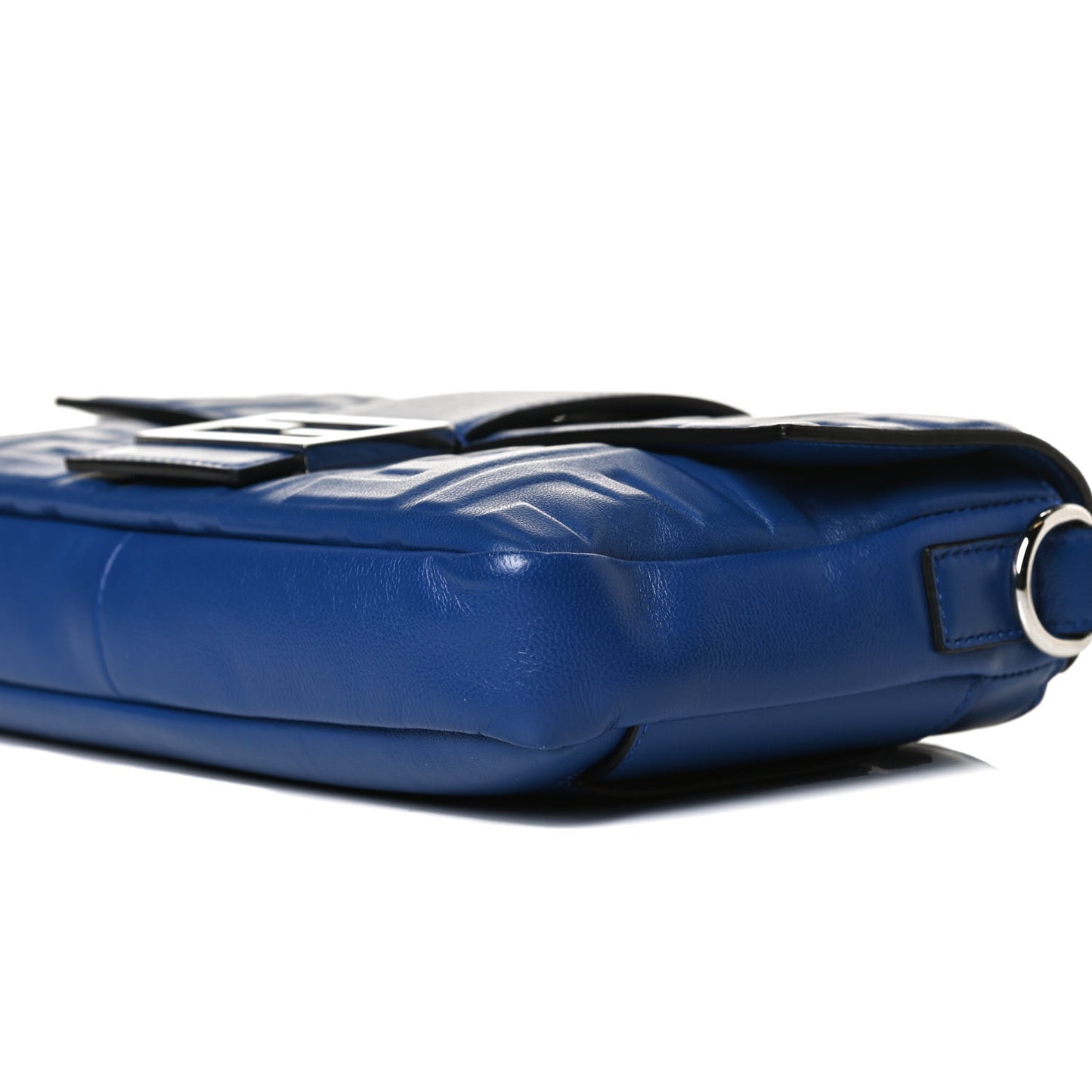 Nappa FF 1974 Embossed Belt Baguette Bag Blue Neon