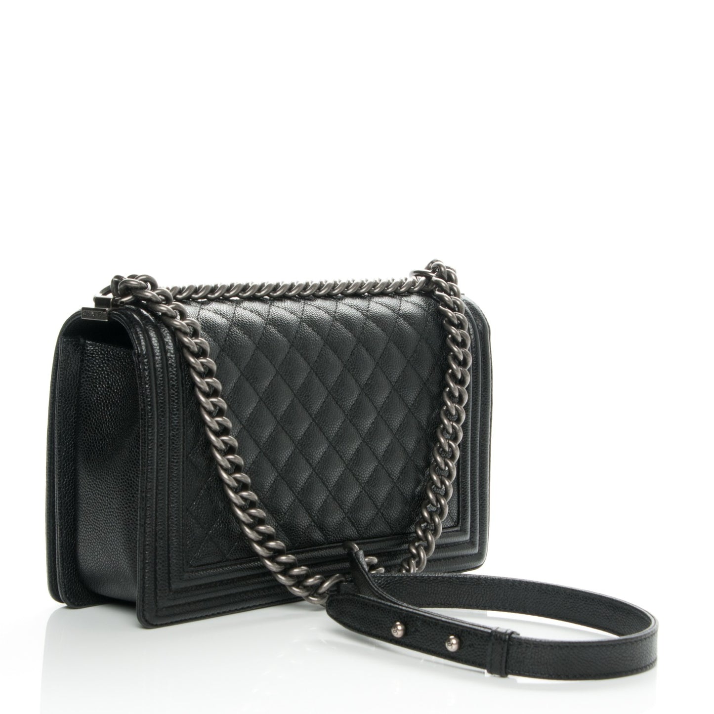 Caviar Quilted New Medium Boy Flap Black