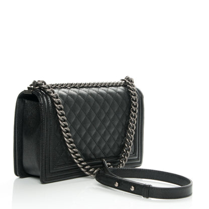 Chanel Caviar Quilted New Medium Boy Flap Black 3 of 7