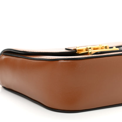 Miu Miu City Calf Lock Shoulder Bag Cognac 8 of 12
