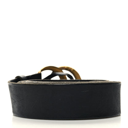 Gucci Faded Calfskin Snake Double G 40mm Belt 120 48 Black 2 of 6