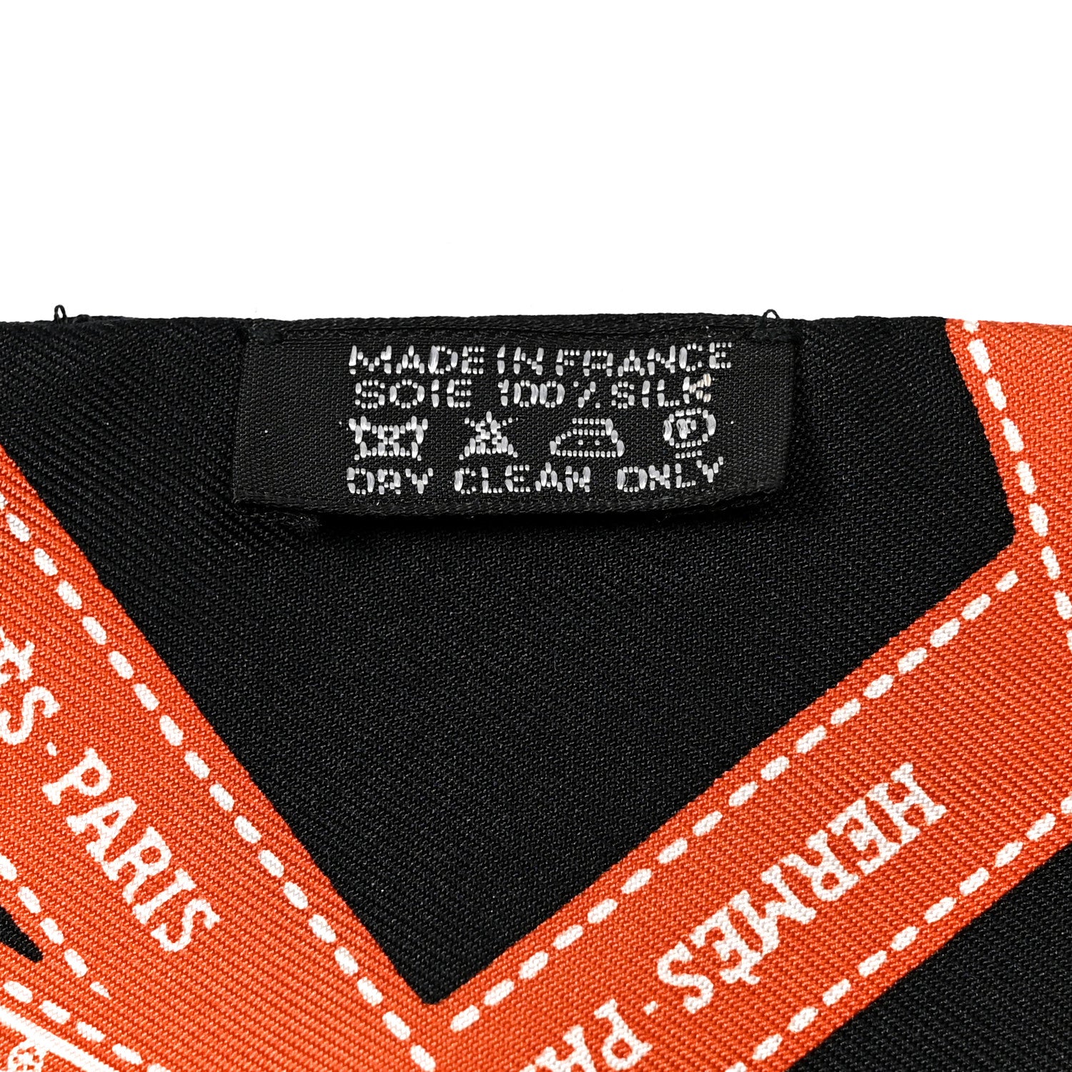 Hermes Tie Black Orange 4 of 4
